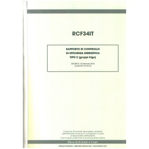 Mod. RCF34IT - Rapporto di Controllo di Efficenza Energetica Tipo 2 (Gruppi Frigo)