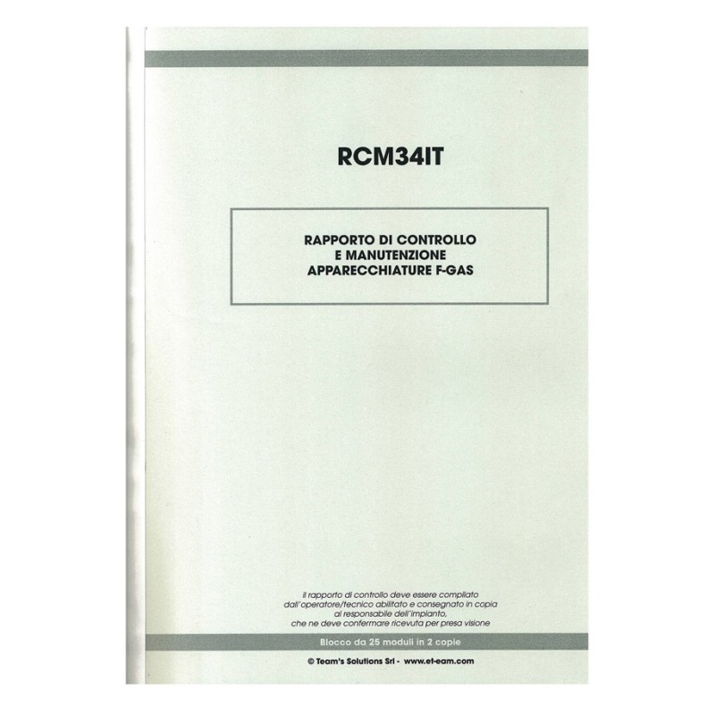 RCM34IT - Rapporto Manutenzione Apparecchi F-GAS