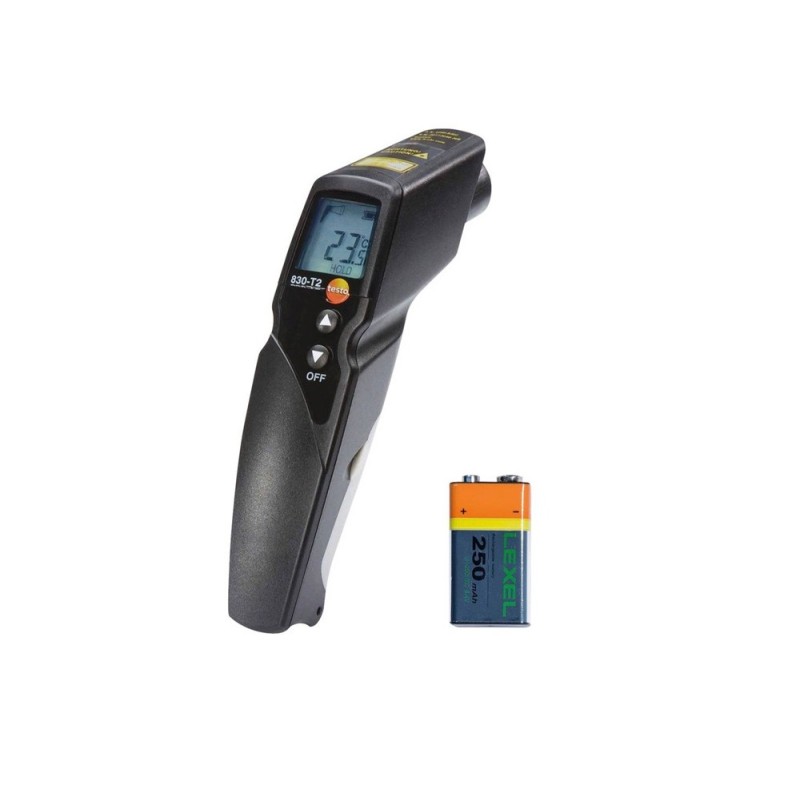 Termometro a infrarossi con puntatore a 2 raggi laser Testo 830-T2