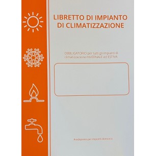 LIC39LZ - Libretto di impianto di climatizzazione invernale ed estiva, Obbligatorio per la Regione Lazio